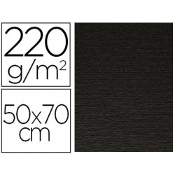 Cartulina lisa/rugosa 2 texturas 50x70 cm 220g/m2 negro