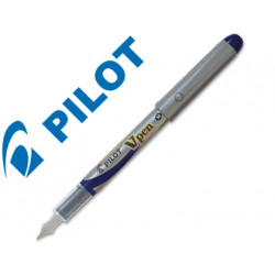 Pluma pilot v pen silver desechable azul svp4ml