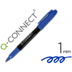 Rotulador qconnect para cd/dvd punta fibra permanente azul punta redonda 1