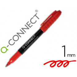Rotulador qconnect para cd/dvd punta fibra permanente rojo punta redonda 1