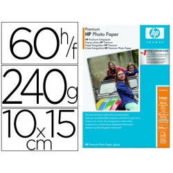 Papel fotografico hp premiun 10x15 240g/m2 resistente