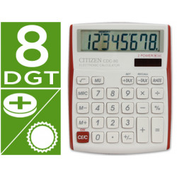 Calculadora citizen sobremesa cdc80 8 digitos vivid bordes rojos