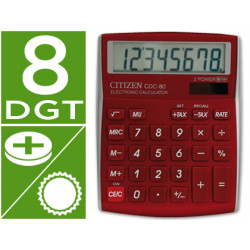 Calculadora citizen sobremesa cdc80 8 digitos burdeos