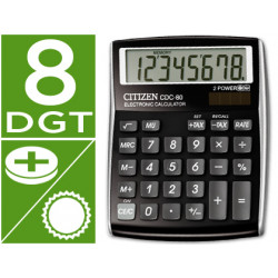 Calculadora citizen sobremesa cdc80 bkwb 8 digitos negra