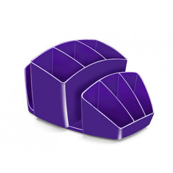 Organizador sobremesa cep 8 compartimentos plastico violeta 143x158x93 mm