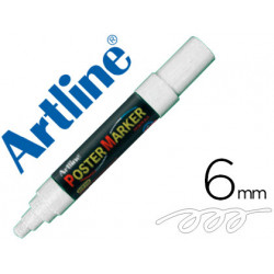 Rotulador artline poster marker epp6bla punta redonda 6 mm color blanco