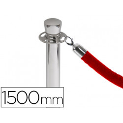 Cordon terciopelo rojo 1500 mm para poste separador