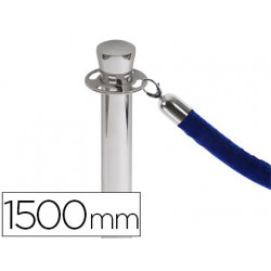 Cordon terciopelo azul 1500 mm para poste separador