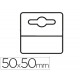 Etiqueta colgador adhesiva 3l office en pvc 50x50 mm pack de 1000 unidades