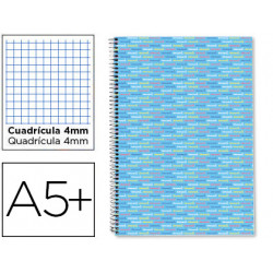 Cuaderno espiral liderpapel cuarto multilider tapa forrada 80h 80 gr cuadro