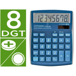 Calculadora citizen sobremesa cdc80 8 digitos celeste serie wow