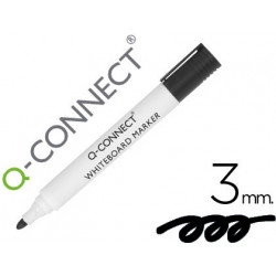 Rotulador qconnect pizarra blanca color negro punta redonda 30 mm