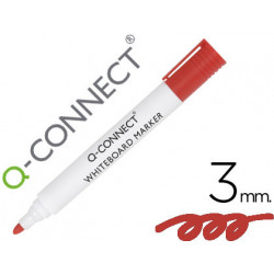 Rotulador qconnect pizarra blanca color rojo punta redonda 30 mm