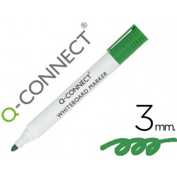 Rotulador qconnect pizarra blanca color verde punta redonda 30 mm