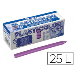Lapices cera jovi plasticolor unicolor lila caja de 25 unidades