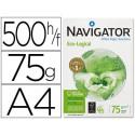 Papel fotocopiadora navigator eco logical din a4 75 gramos paquete de 500