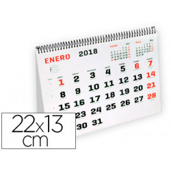 Calendario espiral triangular liderpapel 2018 22x13 cm papel 120 gr