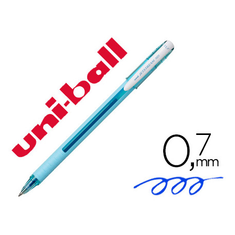 Boligrafo uniball roller jetstream sx101 07 mm azul cielo tinta gel azul