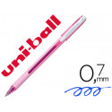 Boligrafo uniball roller jetstream sx101 07 mm rosa claro tinta gel azul